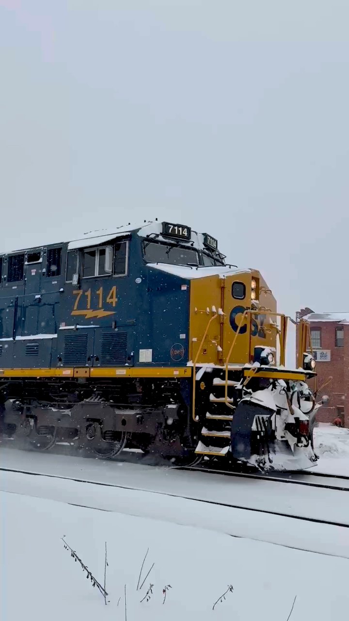 In the middle of a major national snow storm, CSX Train M428 rolls into ...