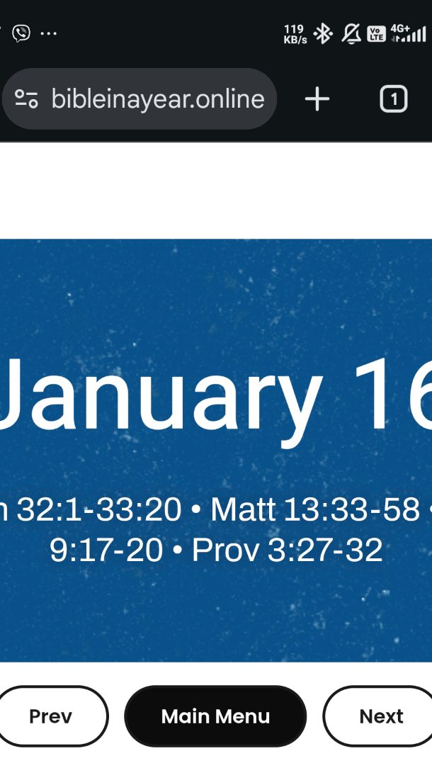 🙏 Jan 16 Bible Reading Gen 32:1-33:20 • Matt 13:33-58 • Ps 9:17-20 ...
