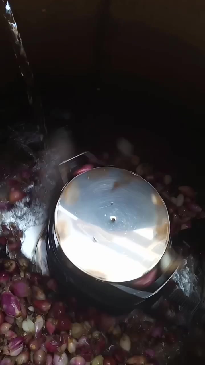 Dirty onions in. Clean perfection out. Simple process, real work ...