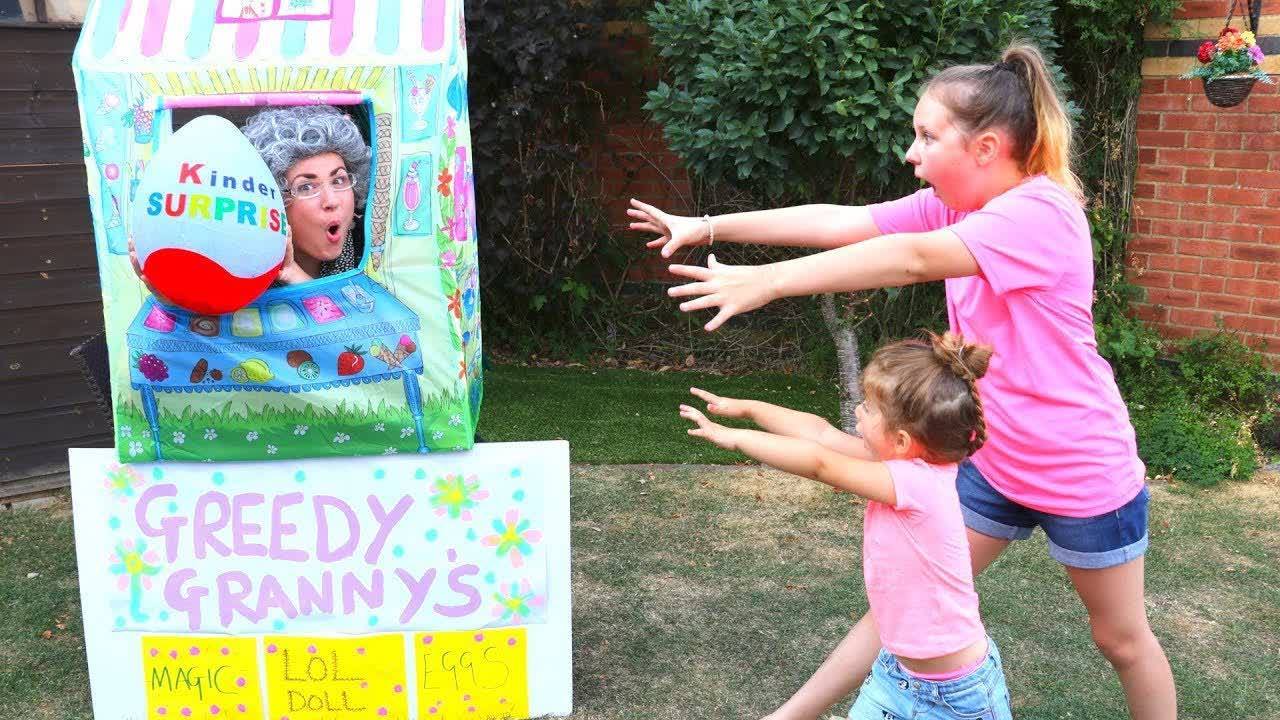 Kids Pretend play with Ruby Rube and Bonnie and Greedy Granny. Ruby and ...