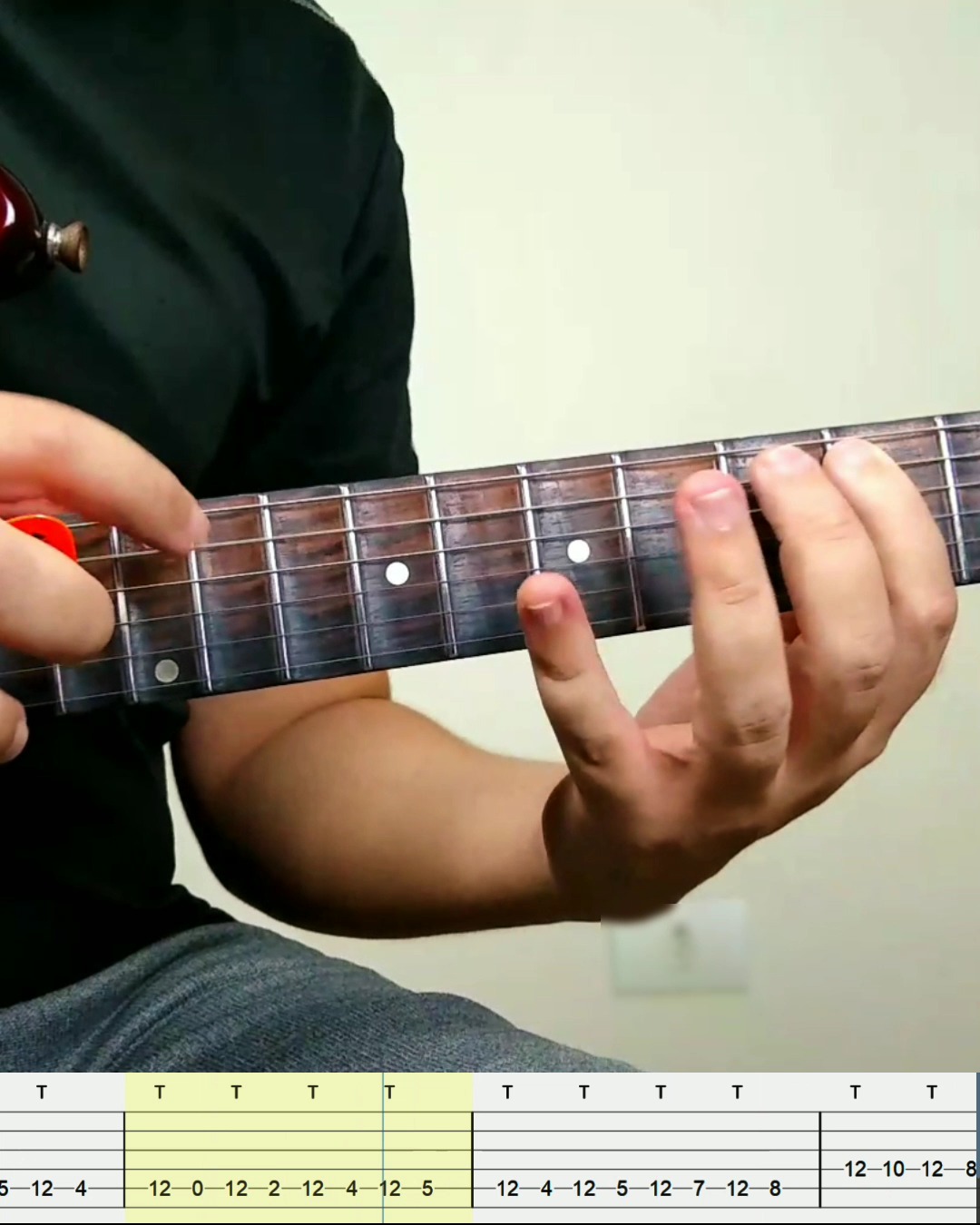Classical guitar tapping. Slow video, PDF tabs, and Guitar Pro version ...