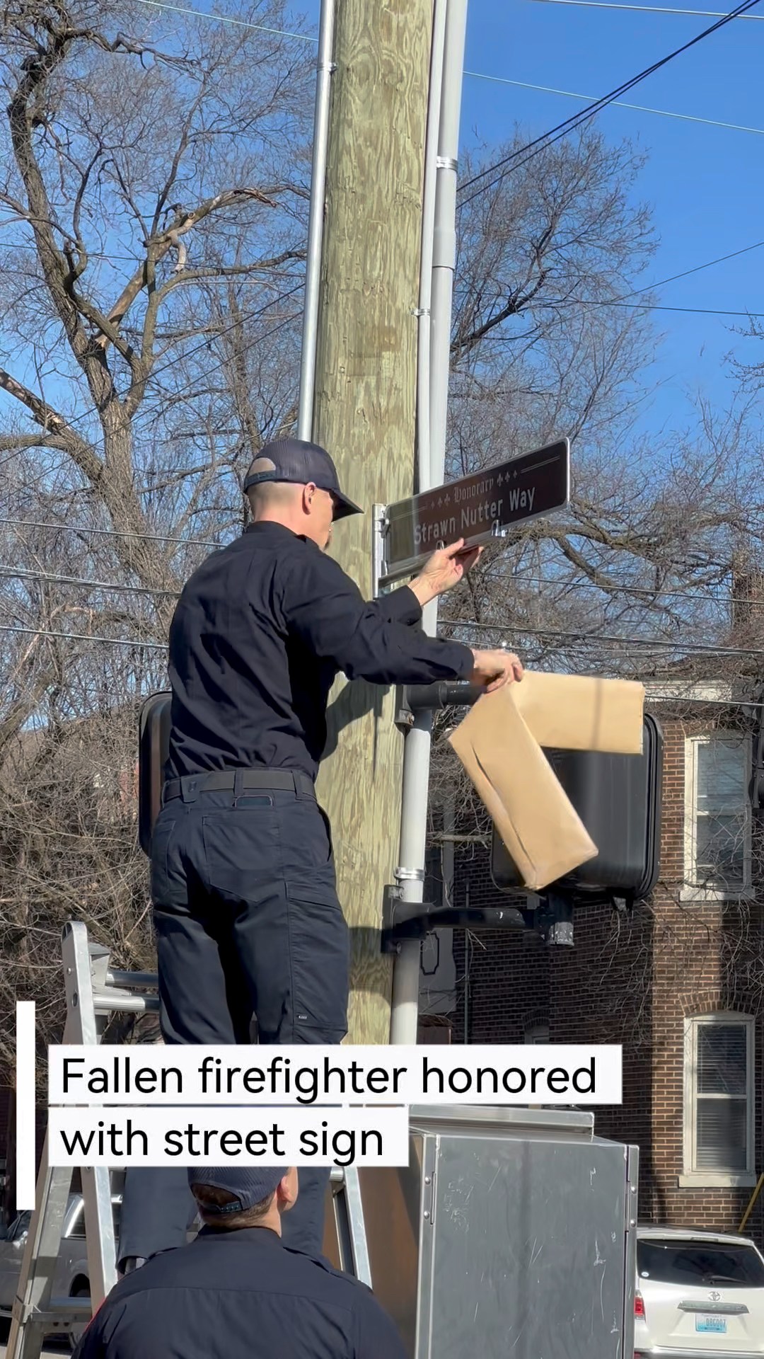 A powerful moment in Old Louisville today. Family and firefighters ...