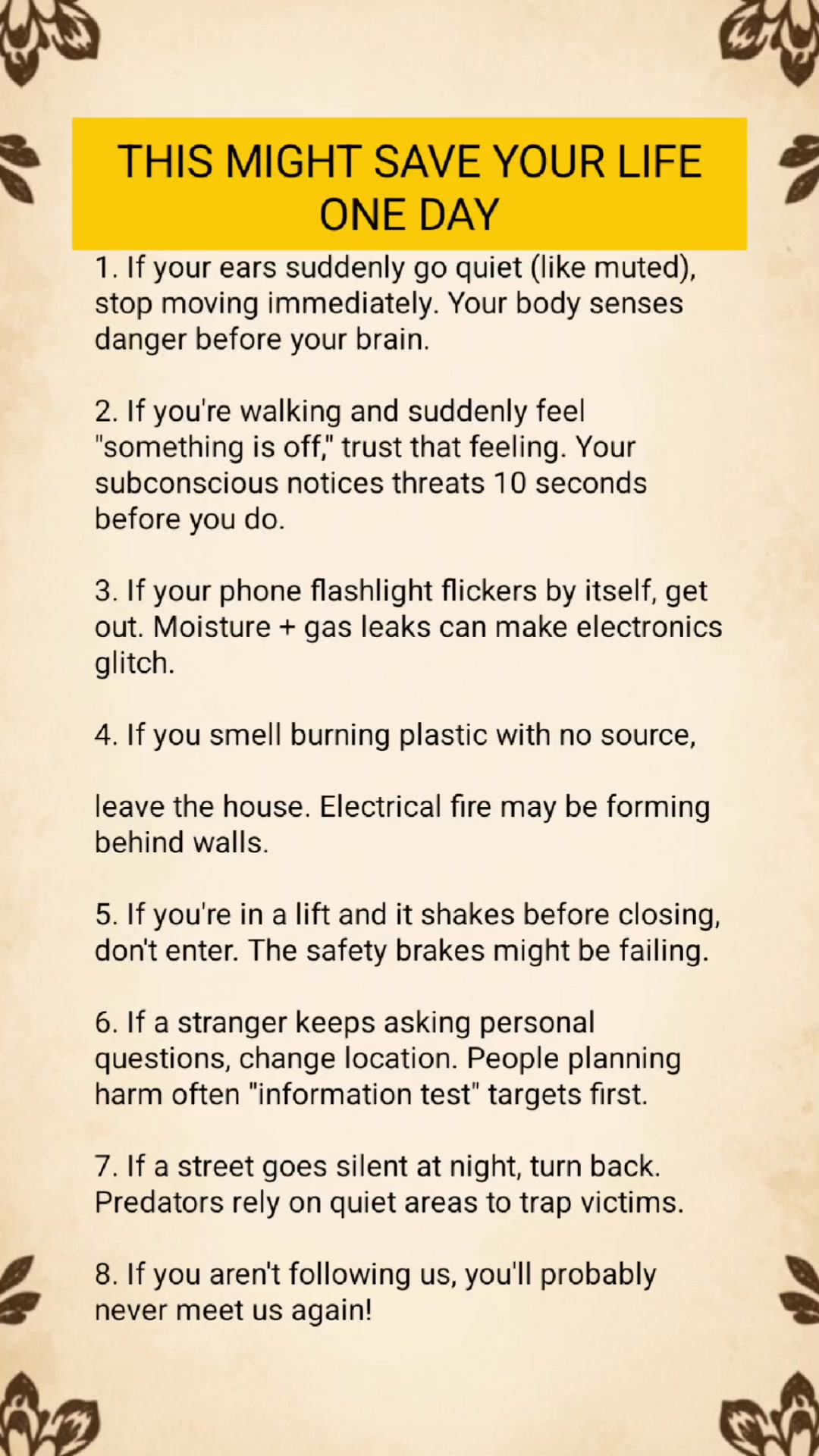 Personal Safety Awareness People Talk About Some instincts and body ...