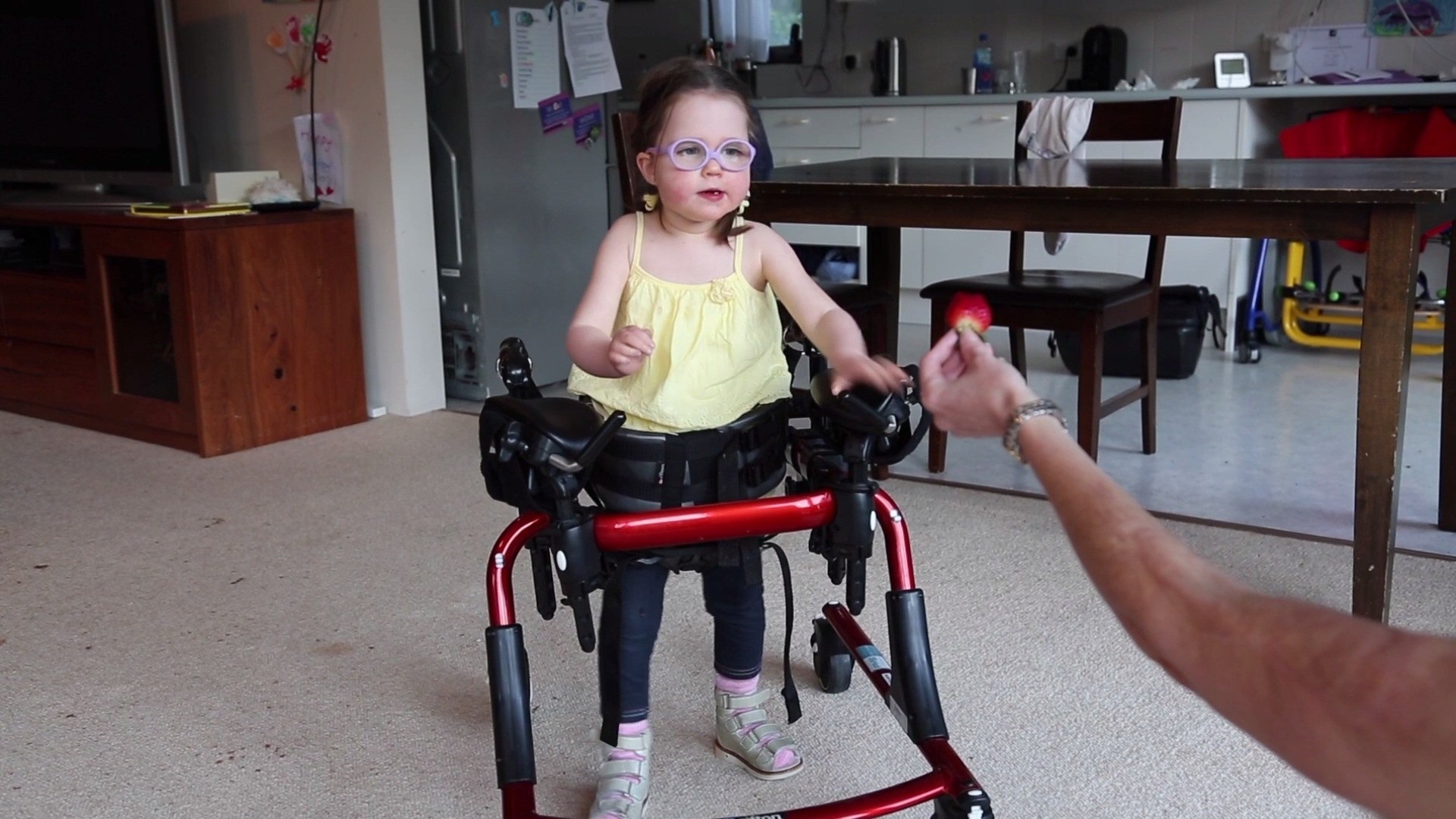 Three-year-old Holly has a genetic disorder called Rett Syndrome ...