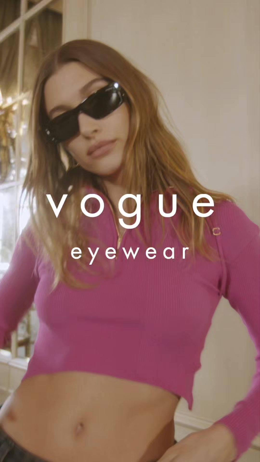 Vogue Eyewear x Hailey Bieber: New signature collection. In her
