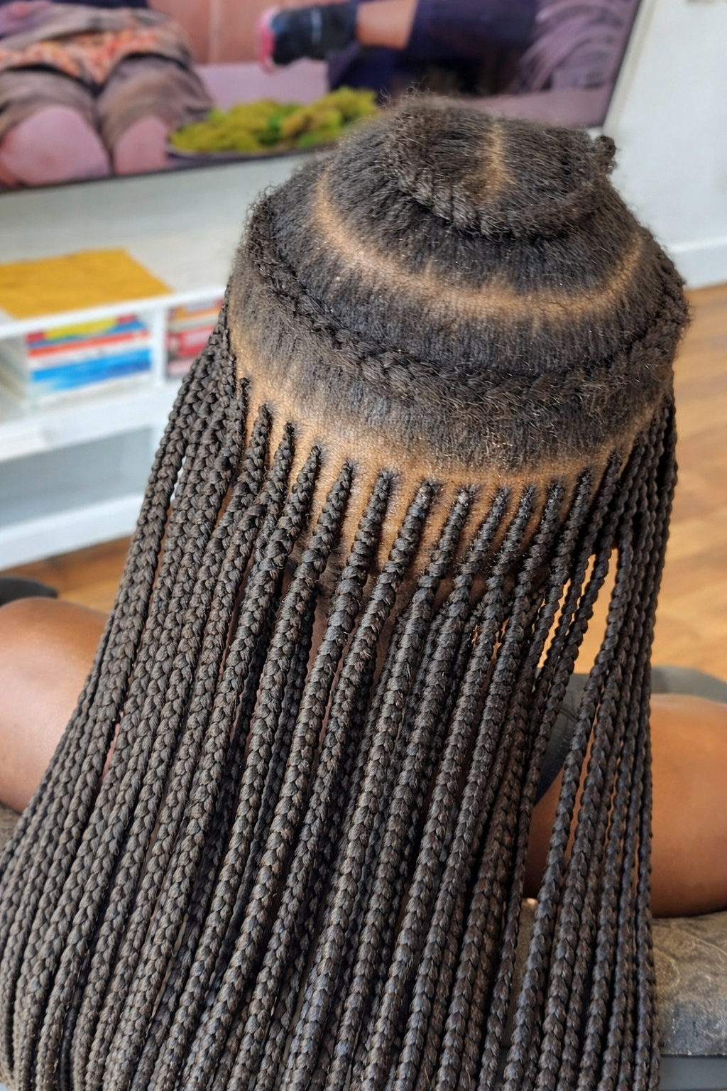Sharp parting, flawless rows, clean braid finish. #cornrowstyles ...