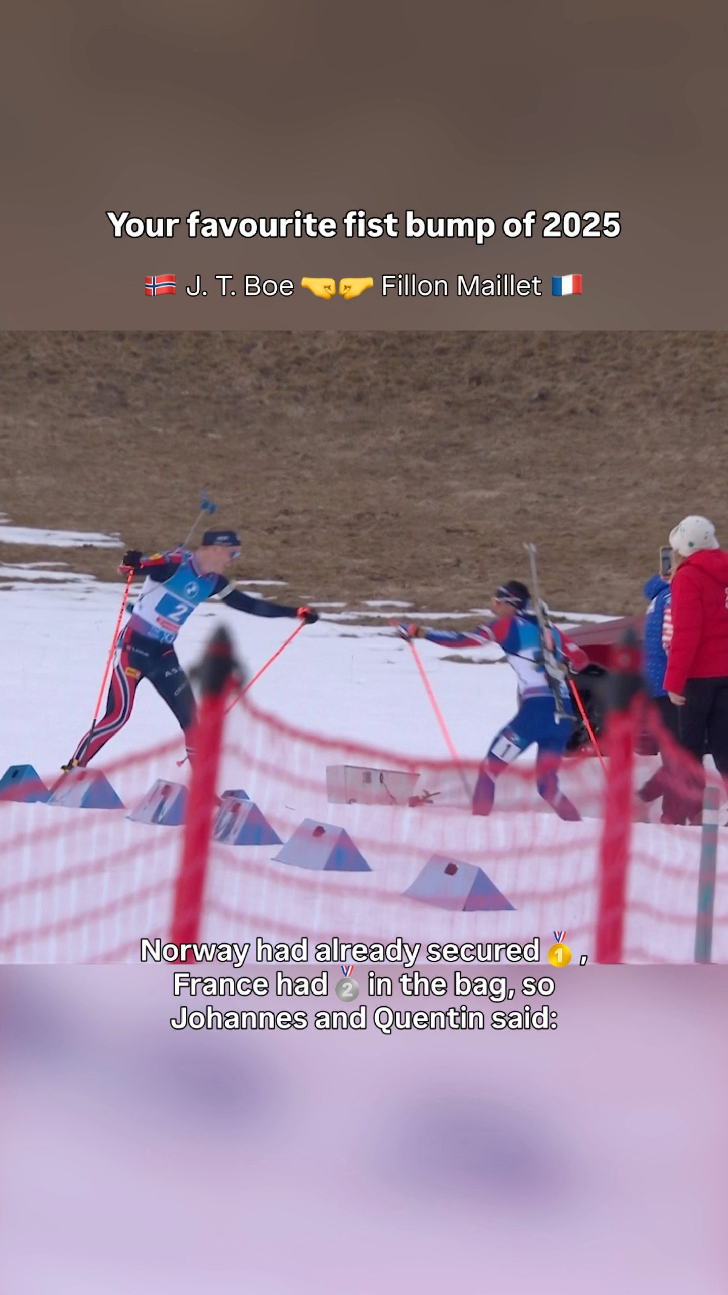 Biathlonworld - We loved the fist bump between Johannes... | Facebook