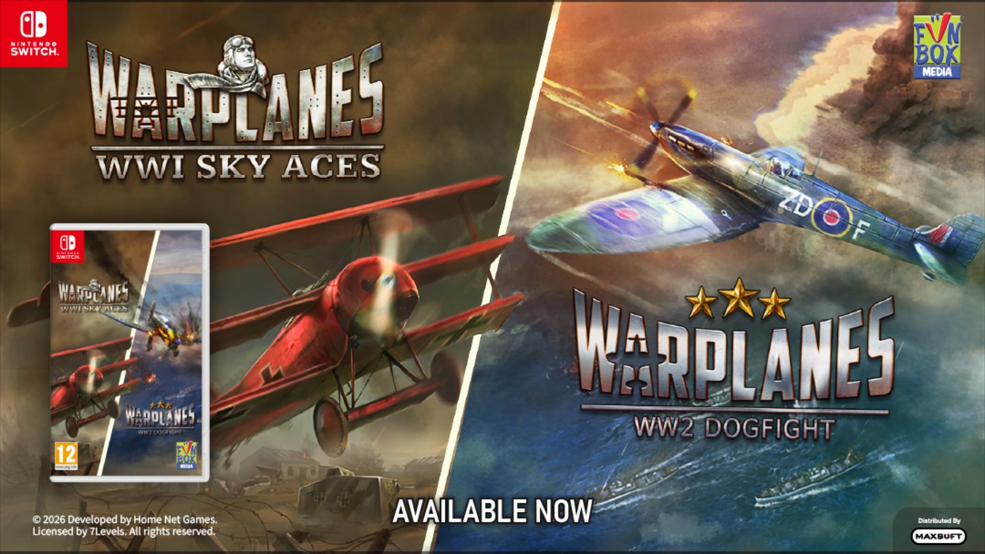 Warplanes Double Pack (WW1 Sky Aces + WW2 Dogfight) is available