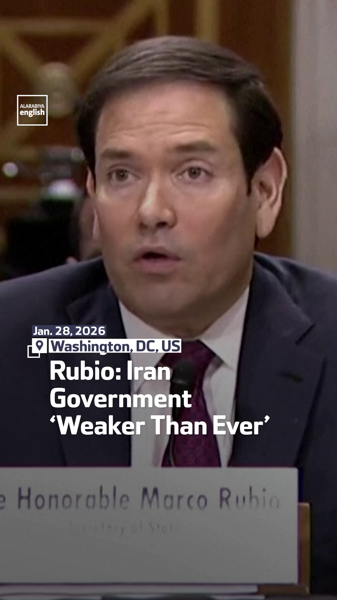 US Secretary of State Marco Rubio says Iran’s government is at its ...