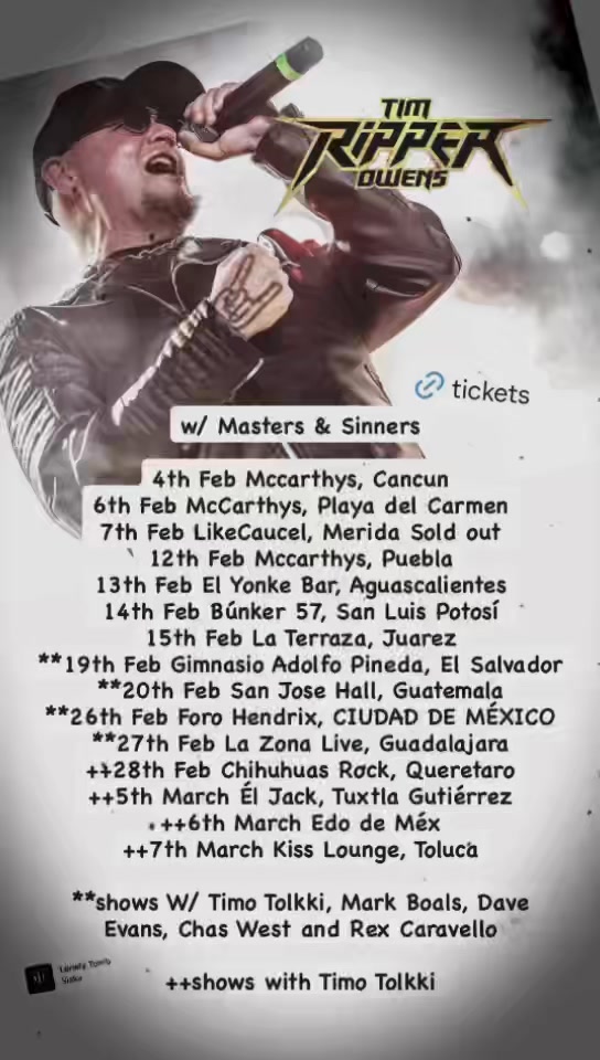 For ticket info... - Tim Ripper Owens 