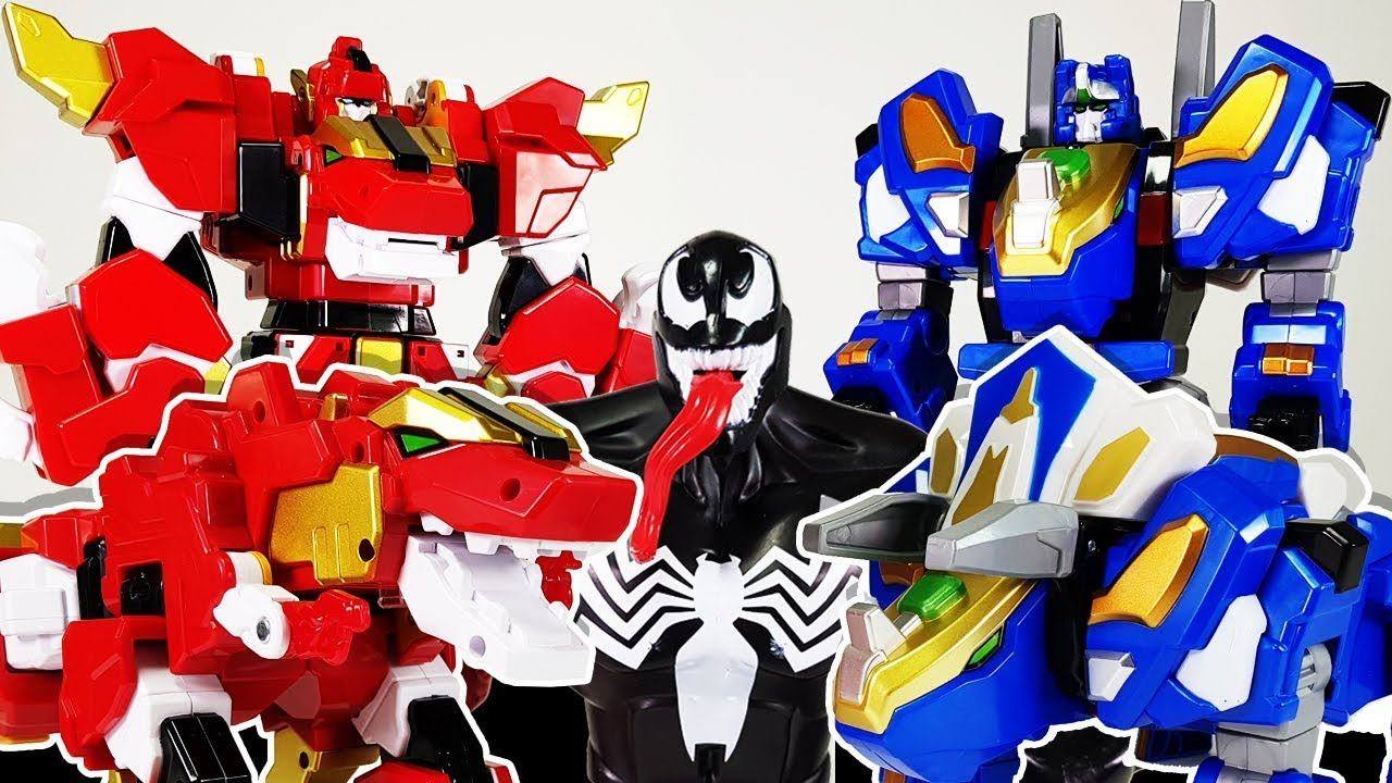 TUBAn Dino Core Evolution 2 ULTIMATE KING DINO / Mega D-Fighter 4-in-1 Transforming Robot