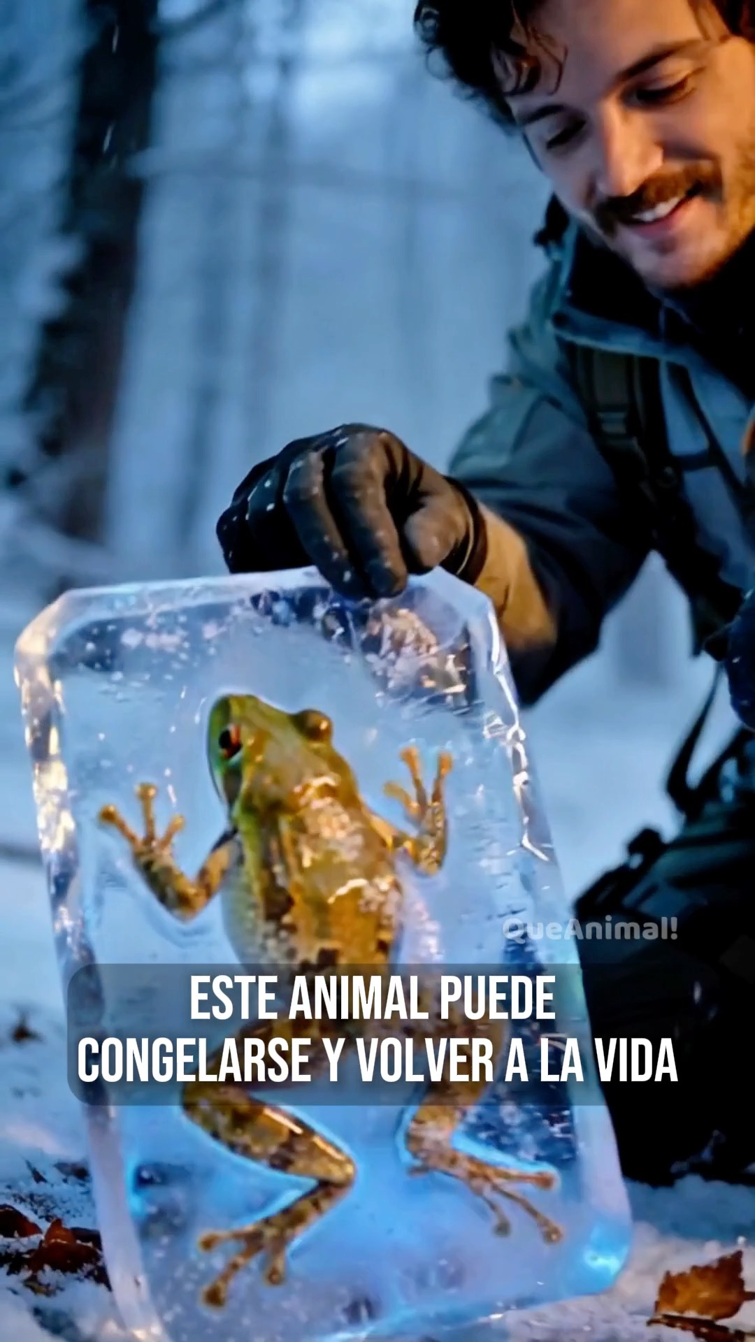 Esta rana se congela por completo en invierno. Su corazón se detiene ...