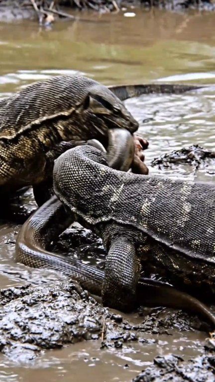 Battle for the Snake A monitor lizard’s meal turns into a fierce fight ...