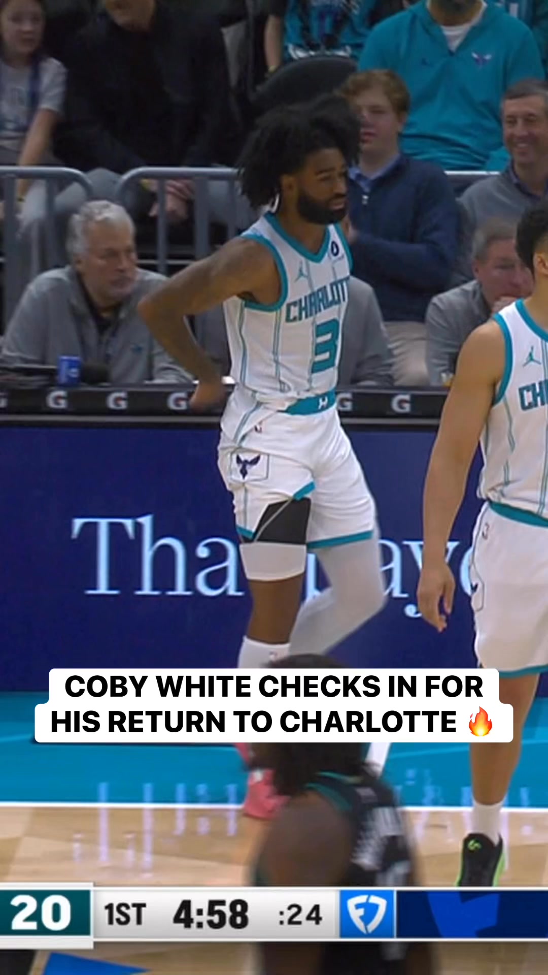 Coby White checks in for his return to Charlotte and receives a warm ...