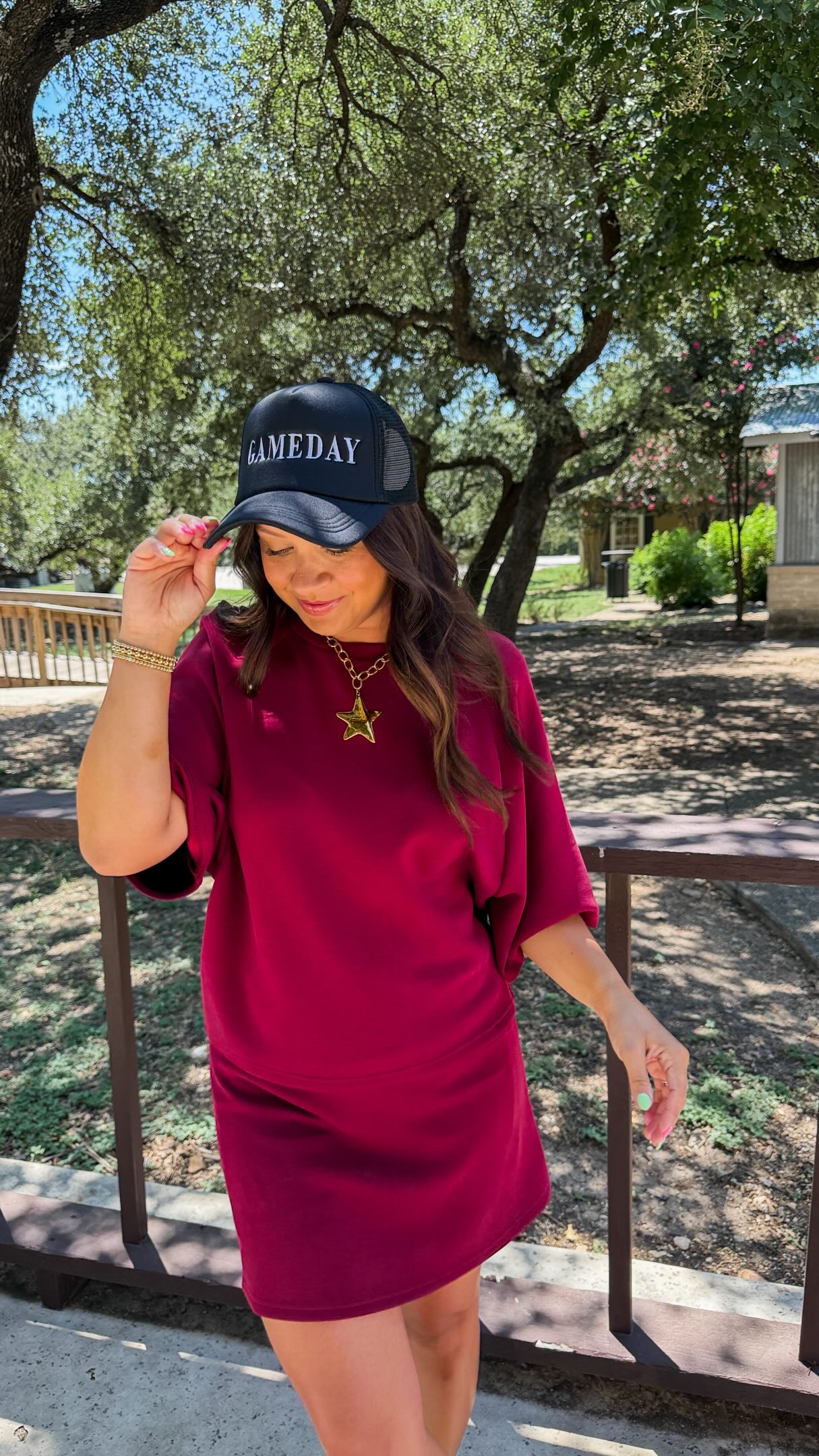 If you’re favorite teams’ color is maroon/burgundy, we got you 🏈🤍 , #springbranchtx #bulverde #gamedaystyle #maroonfriday | Casa Creek Boutique