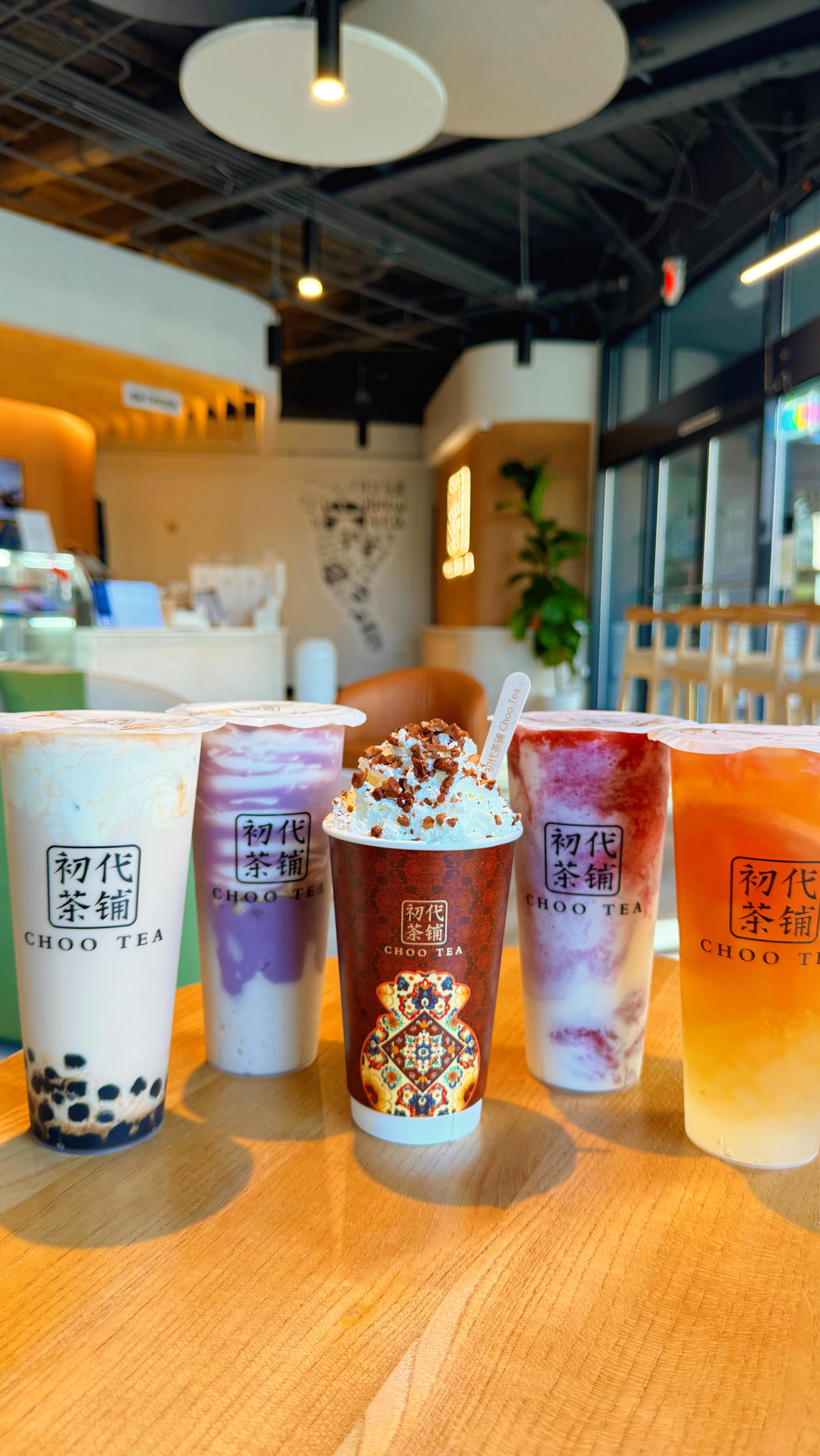 Osmanthus Oolong Tea Latte, Taro and Purple Potato Milk, Creamy Milk ...