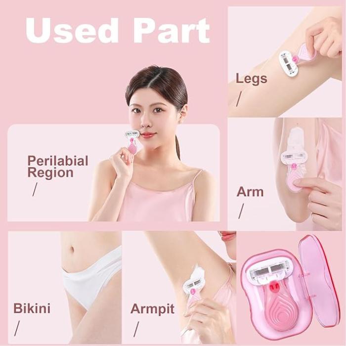 5-Layer Blade Women's Shaving Razor for Private Parts ১ টা ব্লেড ফ্রি ৫ ...