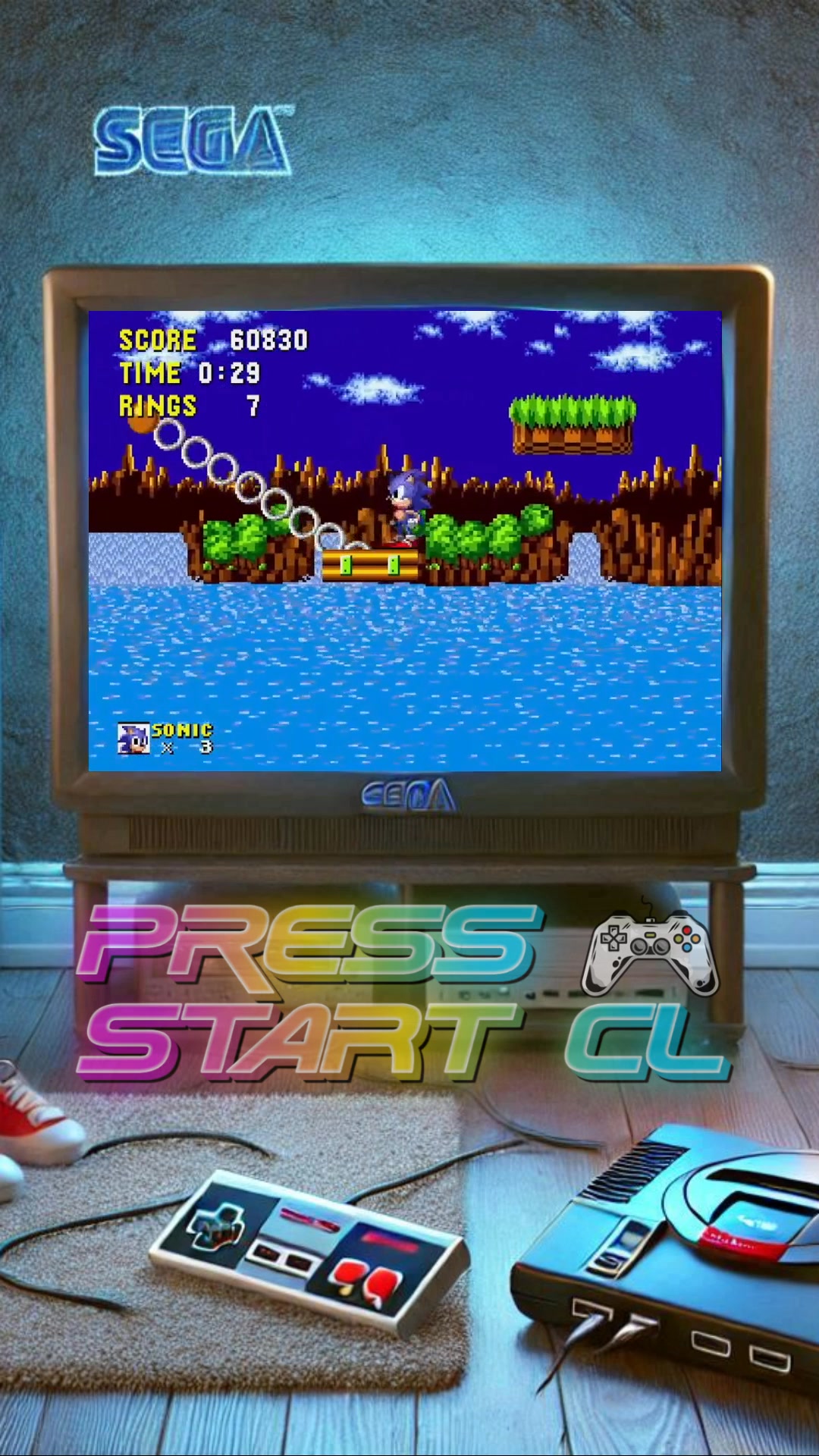 Retro game-Sonic the Hedgehog(1991)Sega Mega Drive (MD)🎮 @taibox01
