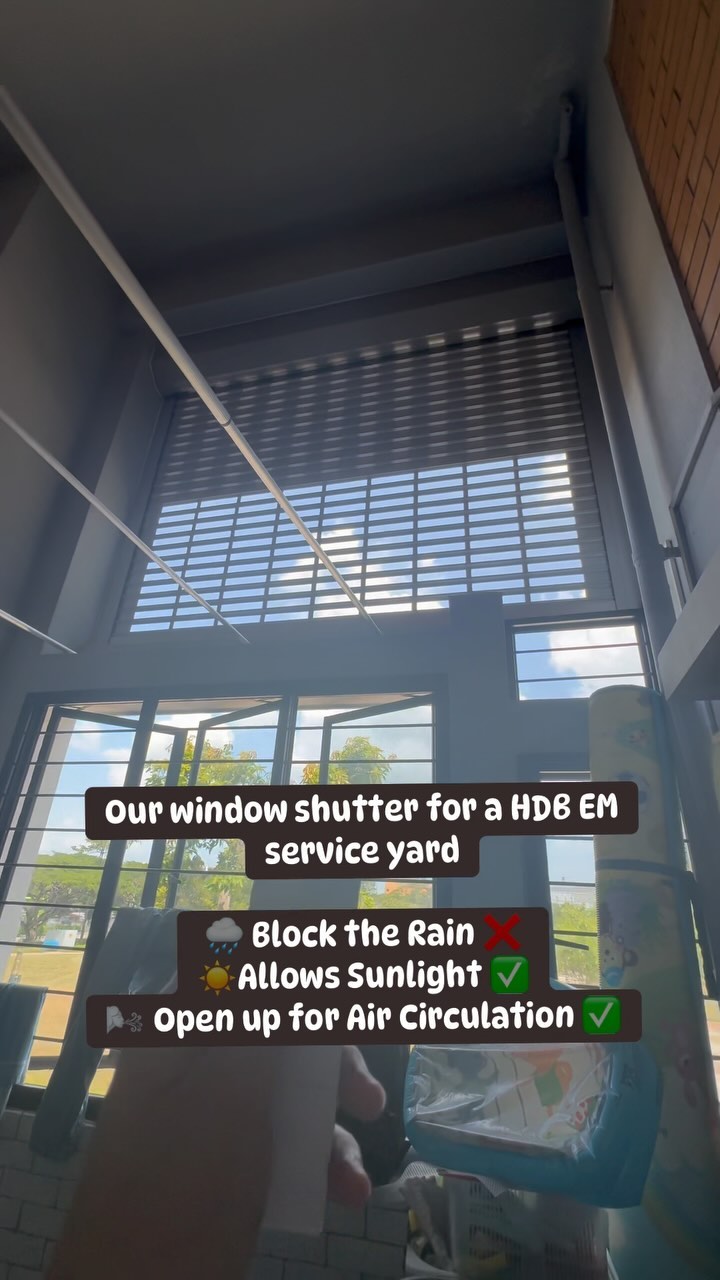 Another window shutter for a HDB EM Service yard! Our window shutter ...