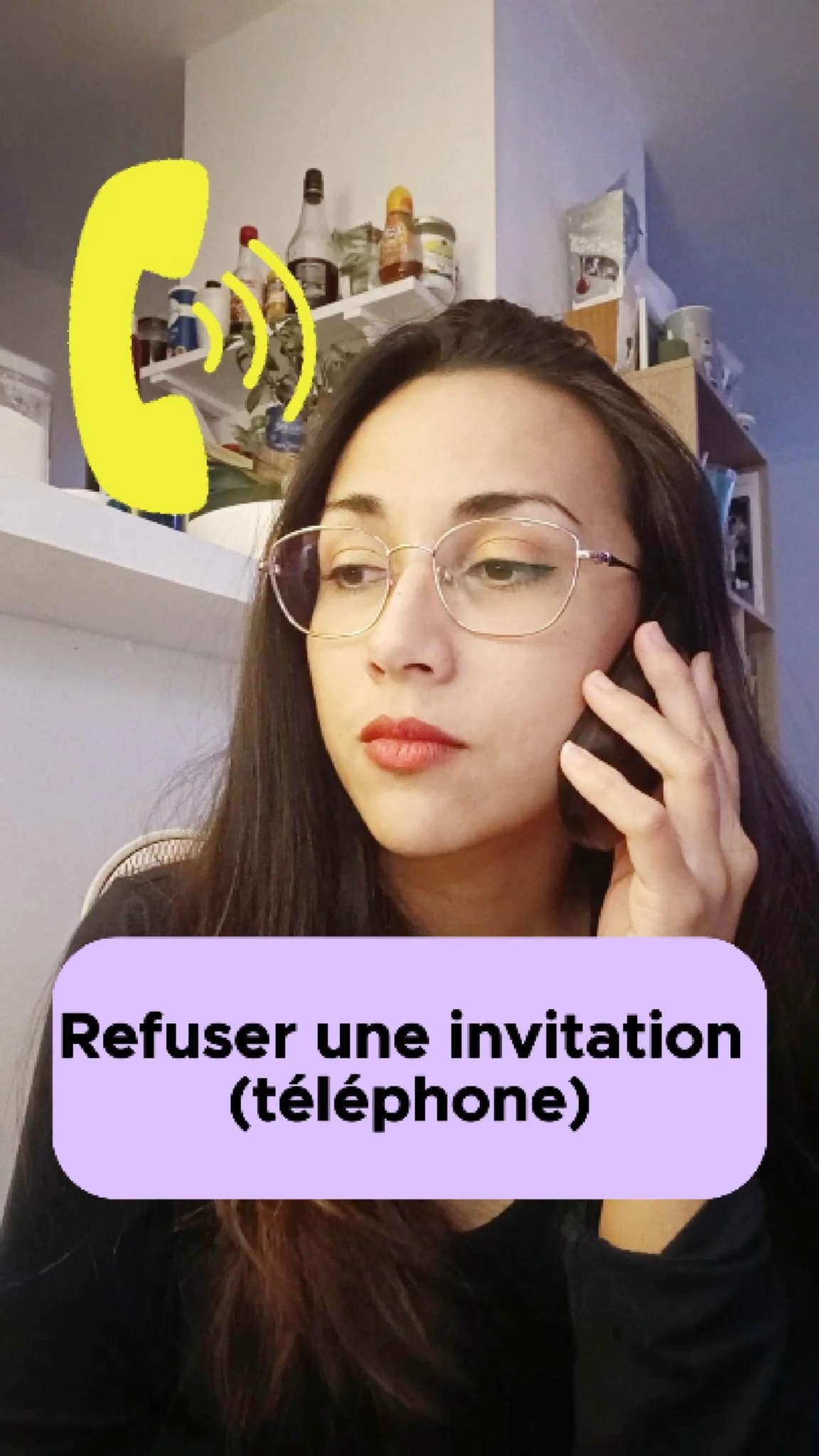 Phone conversation in French: Refuser une invitation #earnfrench # ...