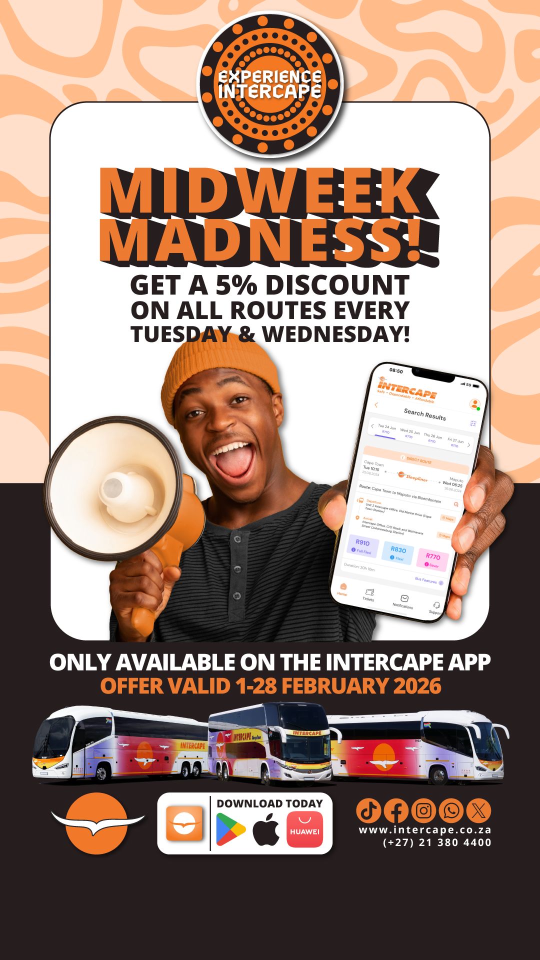 Midweek Madness! Get a 5% Discount on all Routes every Tuesday and ...