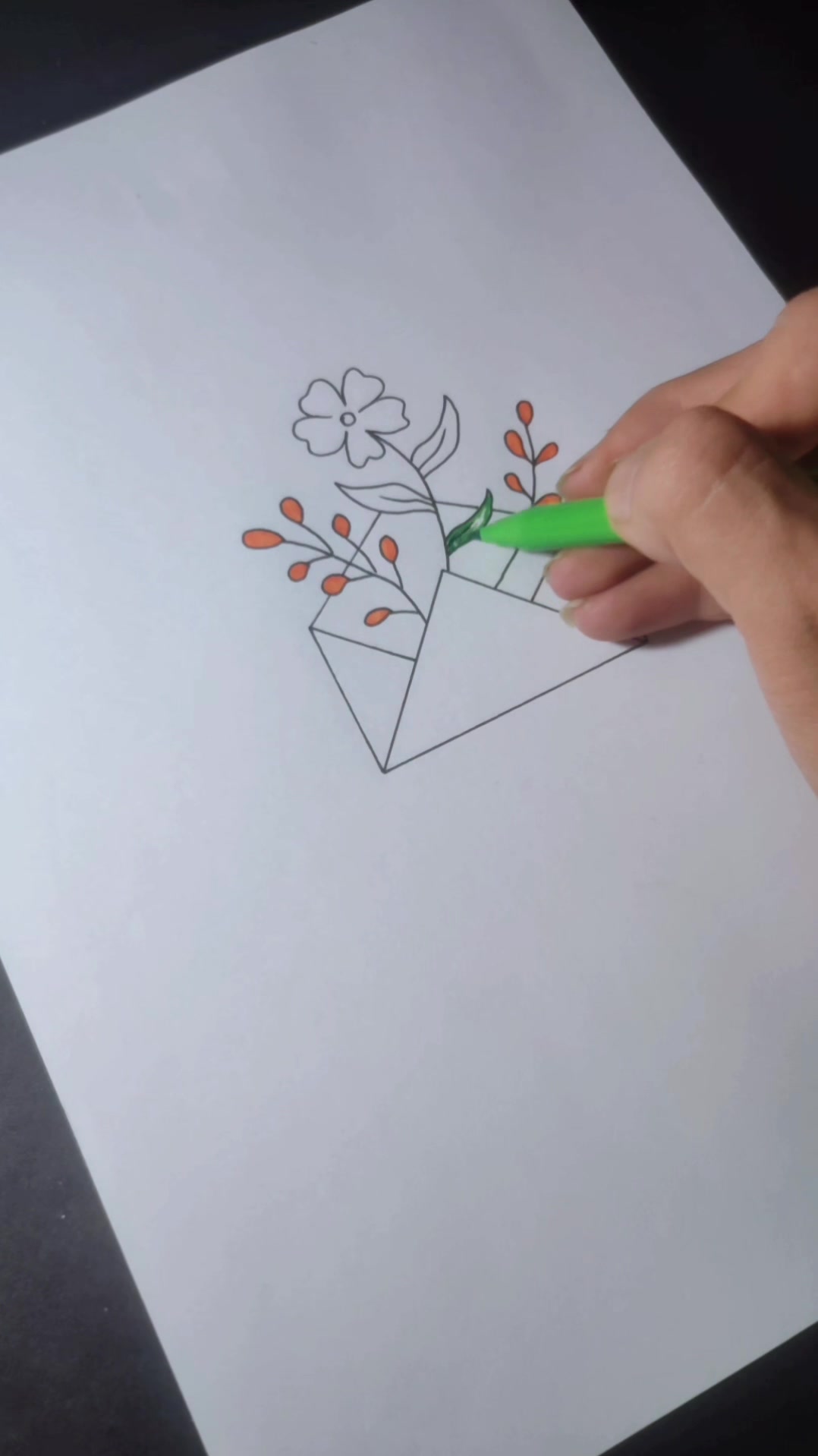 entrust a letter for flowers #drawing | Sketch Room