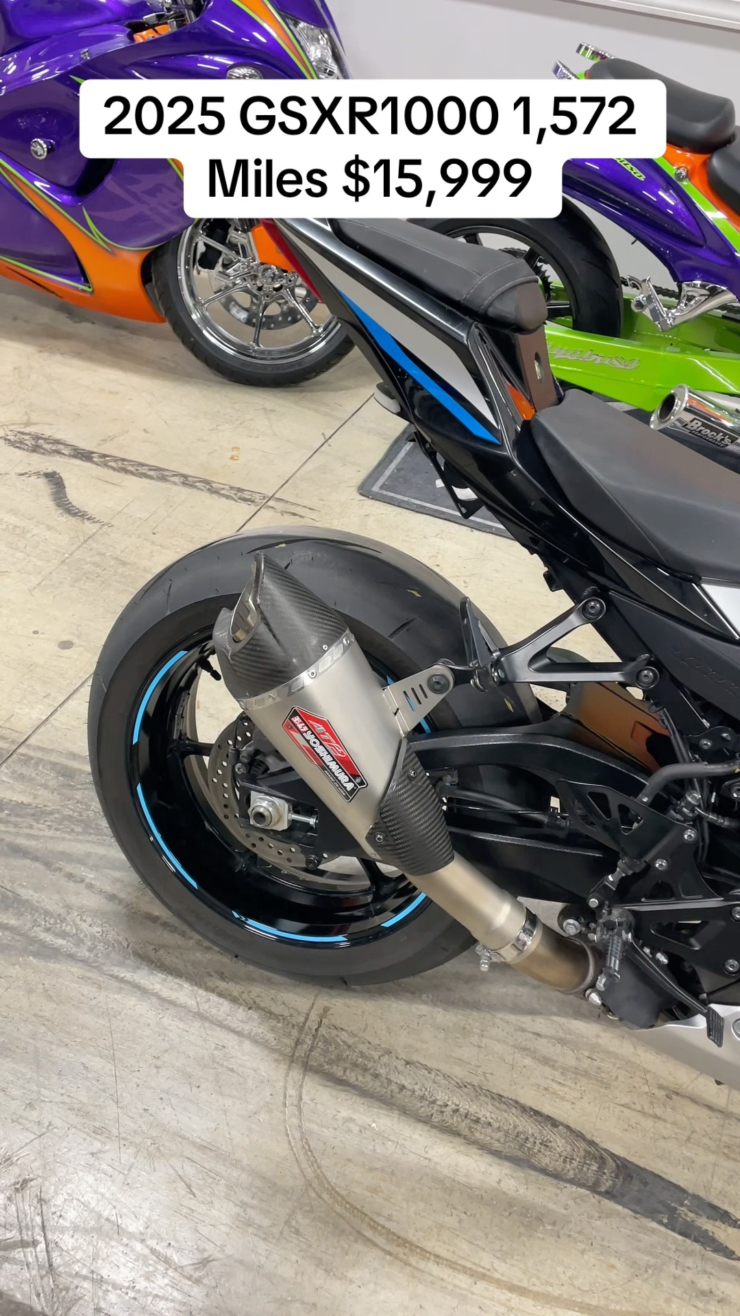 2025 Suzuki GSXR1000 (Preowned) - 1,572 Miles - $15,999 Yoshimura