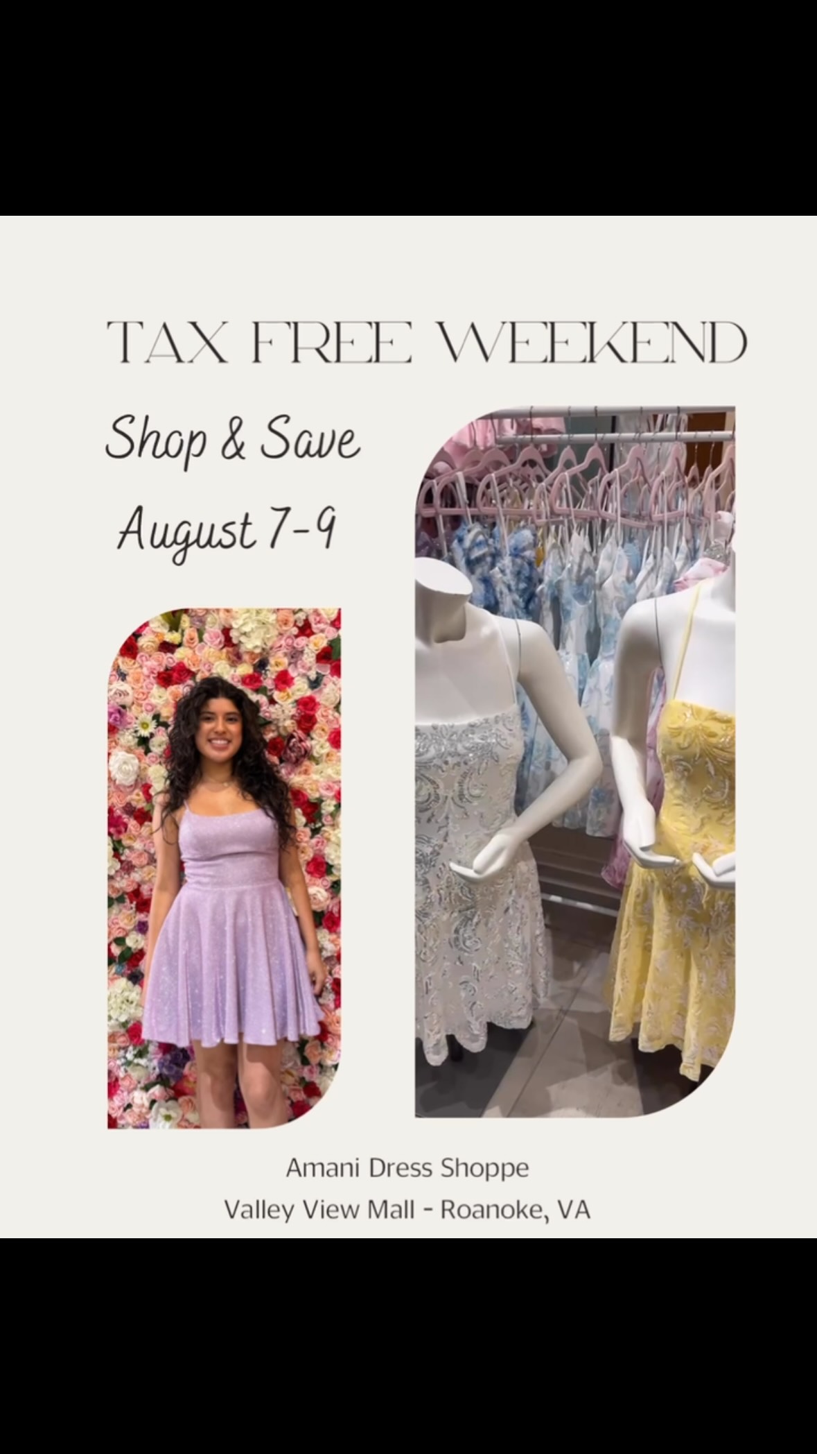 homecoming dress shops in roanoke va Tax-Free Weekend is the perfect excuse to shop! ✨ Whether you’re looking for cute back to school outfits or searching for the perfect dress, come see what you can find at Amani Bridesmaid dresses