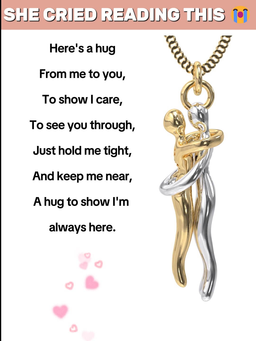 She'll LOVE you even more with this gift... ️ A timeless hug necklace ...