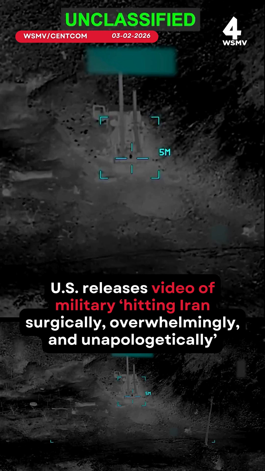 U.S. Central Command released video on Monday of U.S. military strikes ...