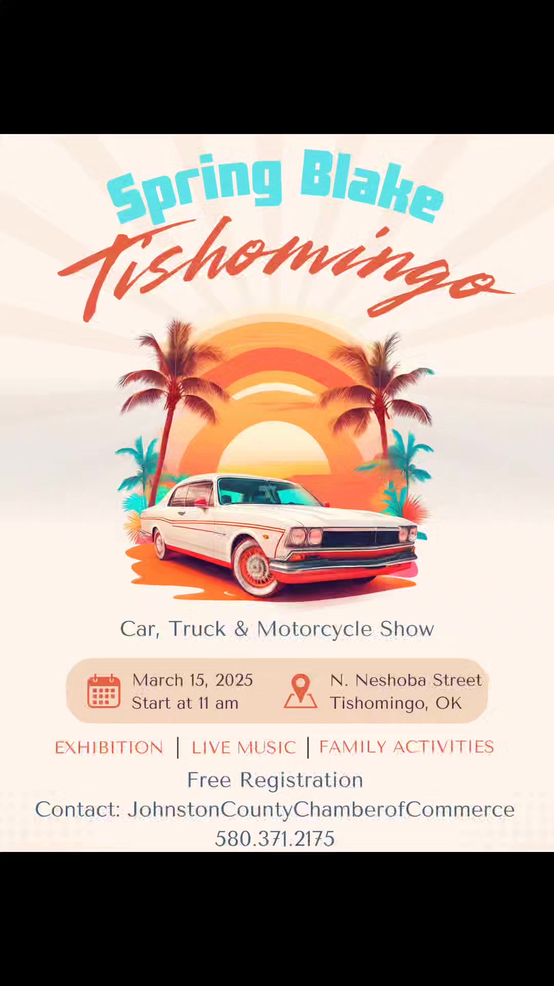 SPRING BLAKE 🌴🌴🌴 🗓 Saturday, March 15th 📍 Downtown Tishomingo ...