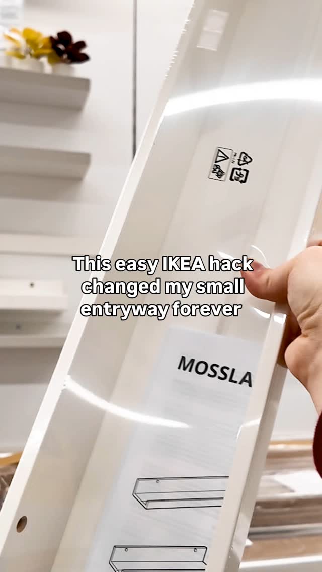 Struggling to keep your entryway clutter-free? Transform your small or narrow entry with this easy $10 IKEA MOSSLANDA picture ledge hack! , You can find this handy spinning hook the Organization list