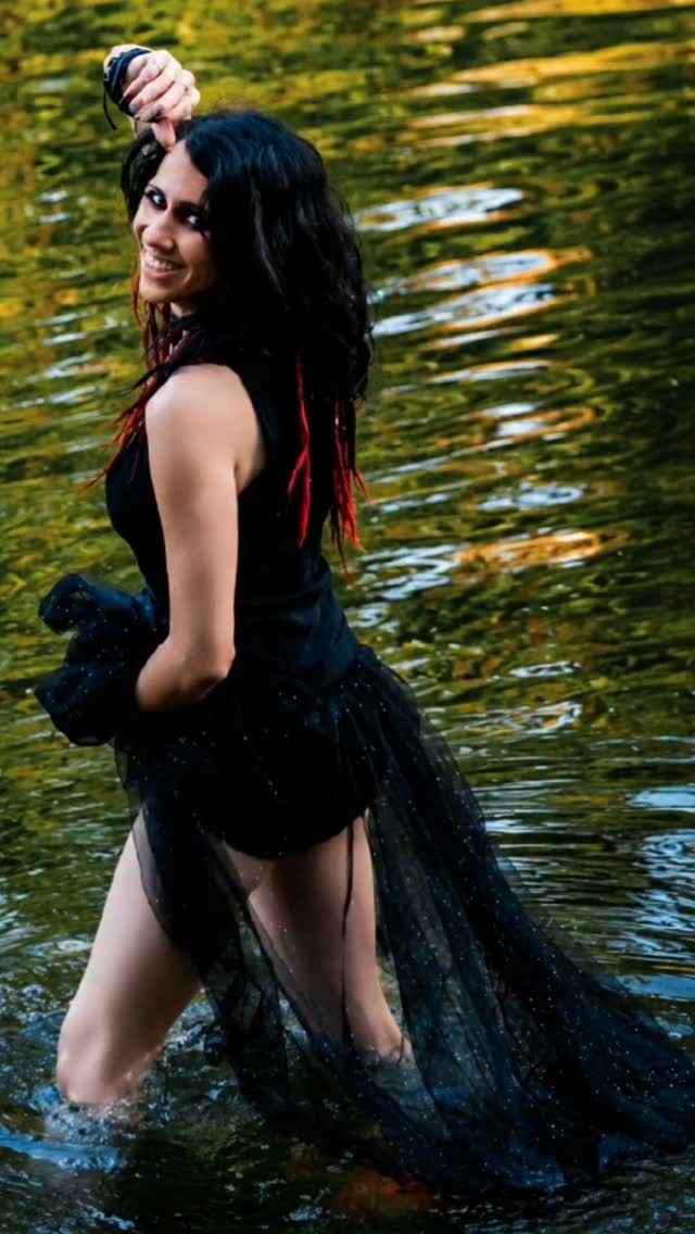 young lady would you pull down your dress Somewhere between water, black tulle, chaos and cameras… when @alice_snapshots caught me smiling. 🙏😂🔥, A little behind-the-scenes-moment shot from the “I’m Enough” video shoot. 🖤 , And somehow, I Color_Mocha