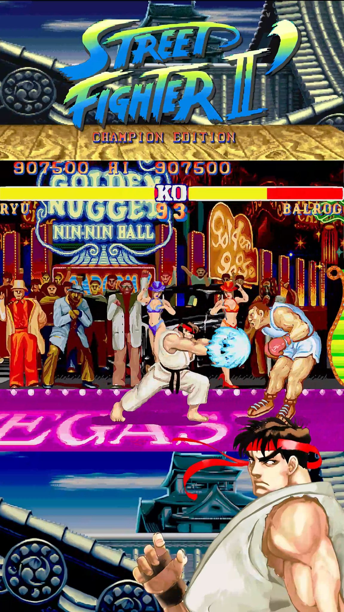 Ryu vs Balrog — Street Fighter II CE 💥 Fundamentals against raw power ...