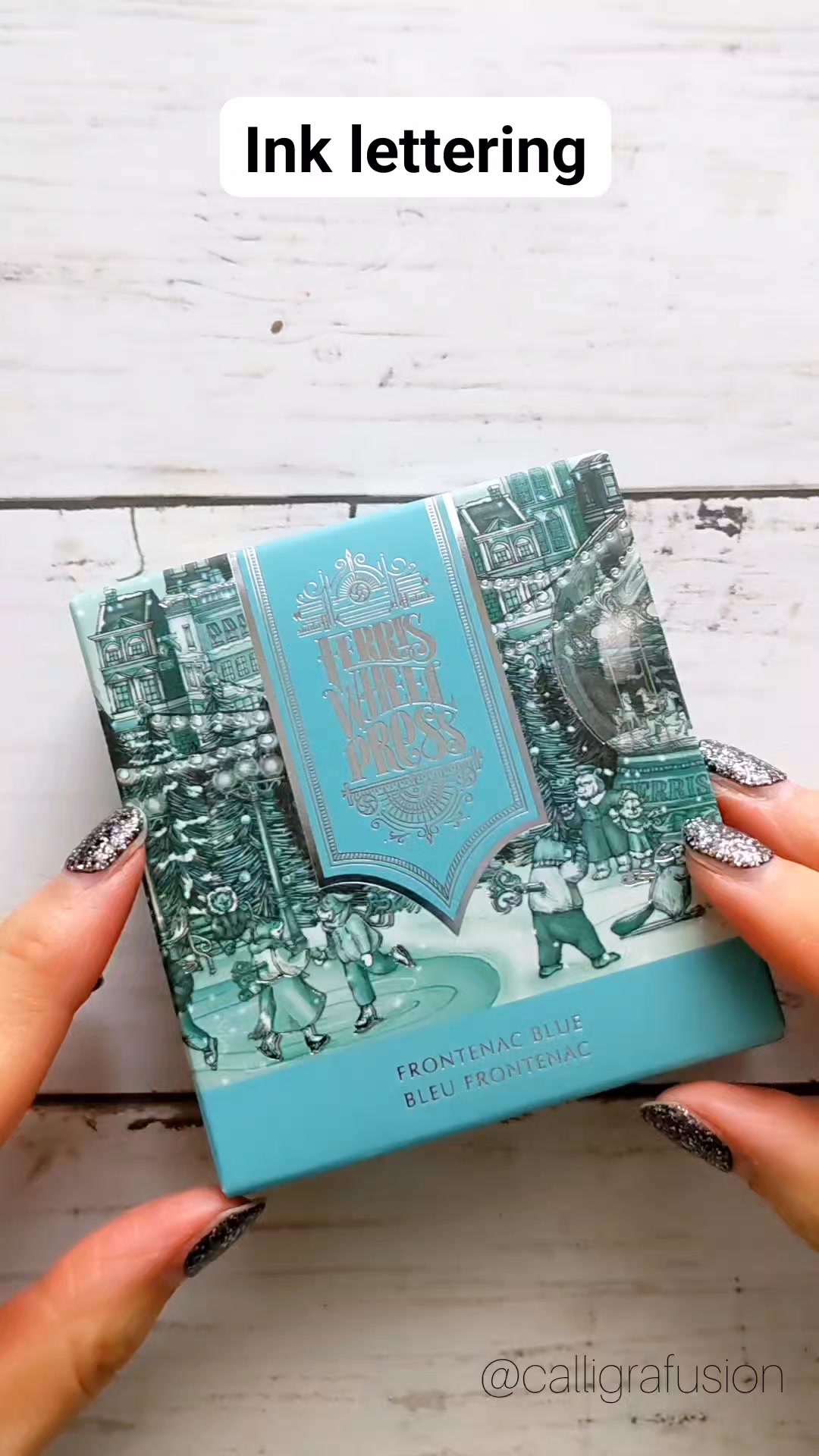 Lettering using a fountain pen ink 🩵🩵 🎨 Ink: Ferris Wheel Press ...