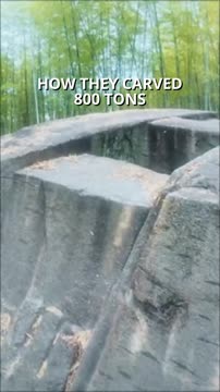 An 800-ton granite monolith sitting abandoned in the Japanese