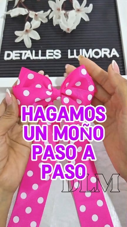 Aprende a Hacer un Moño Paso a Paso 🎀 Utilizamos 80cm Aproximadamente ...