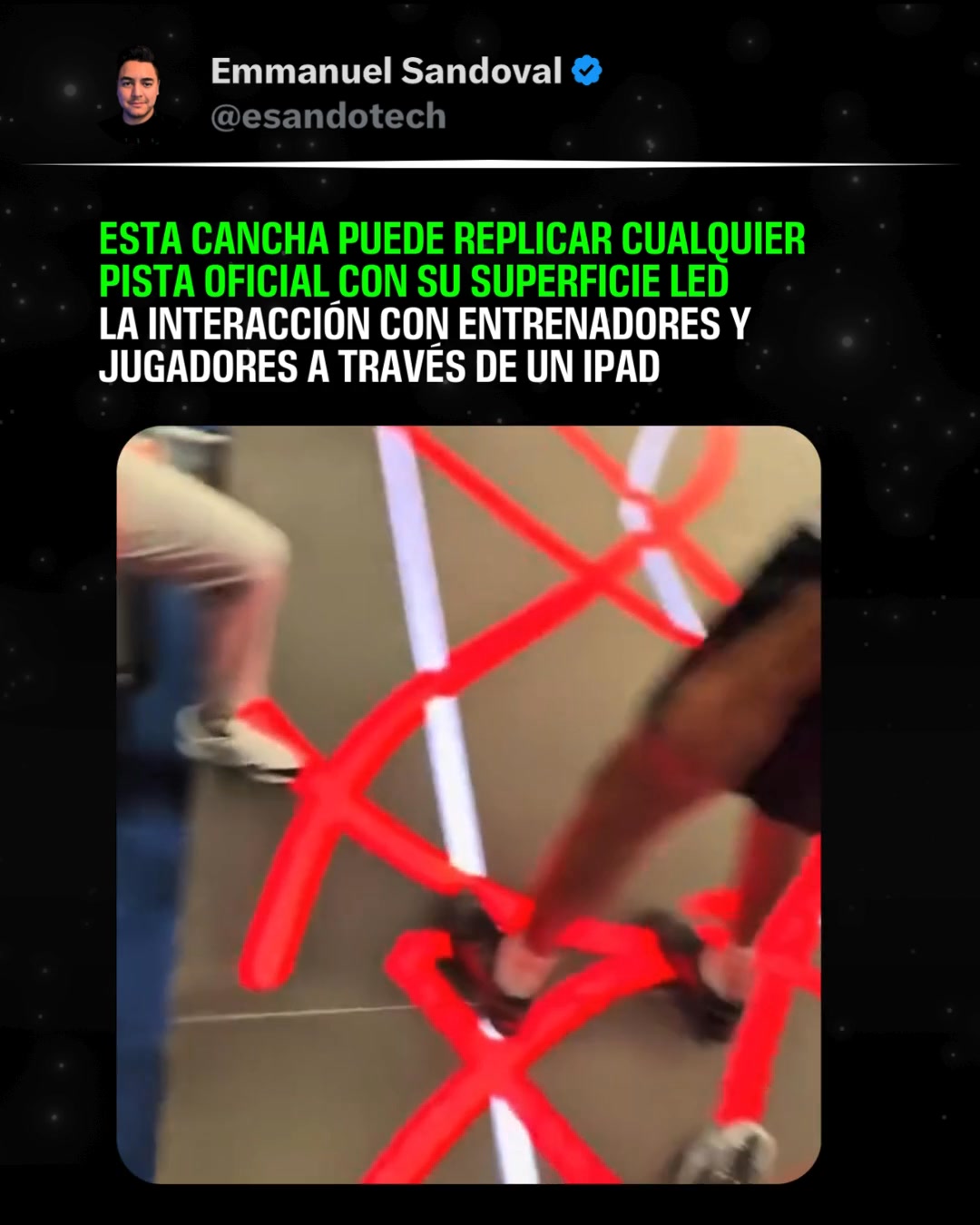 ¡Esta cancha tiene una superficie LED que puedes cambiar con tu iPad ...