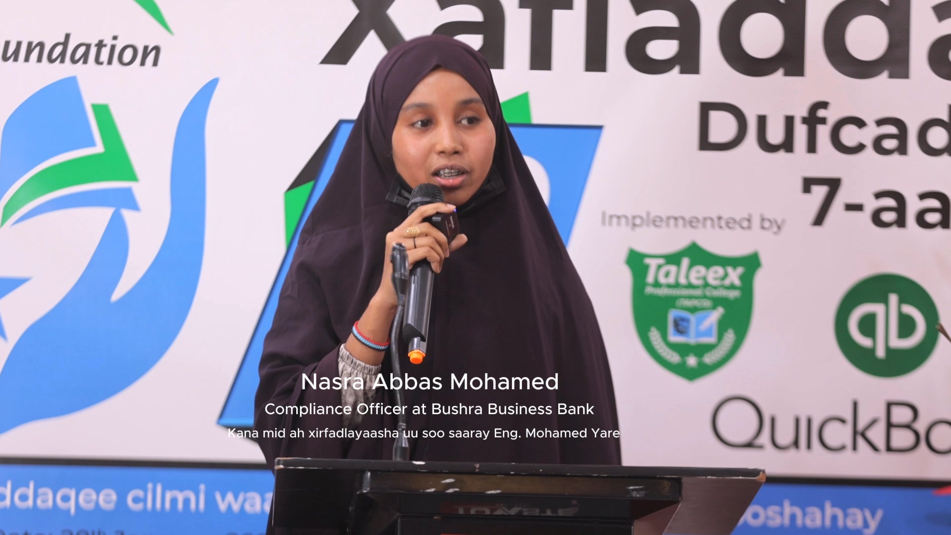 Nasra Abbas Mohamed Compliance Officer at Bushra Business Bank Kana mid ...