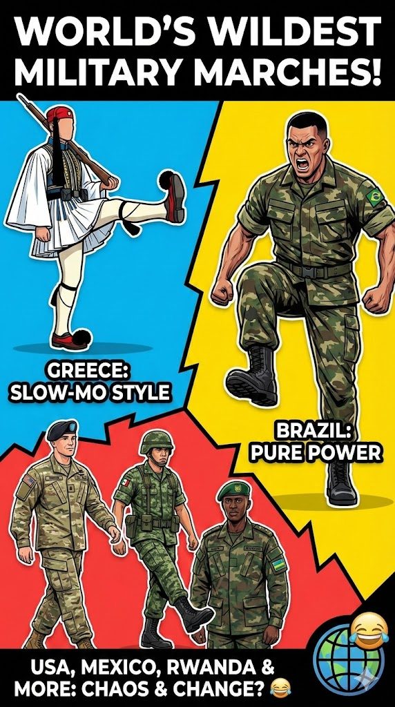 A hilarious breakdown of military marches globally! From the slow ...