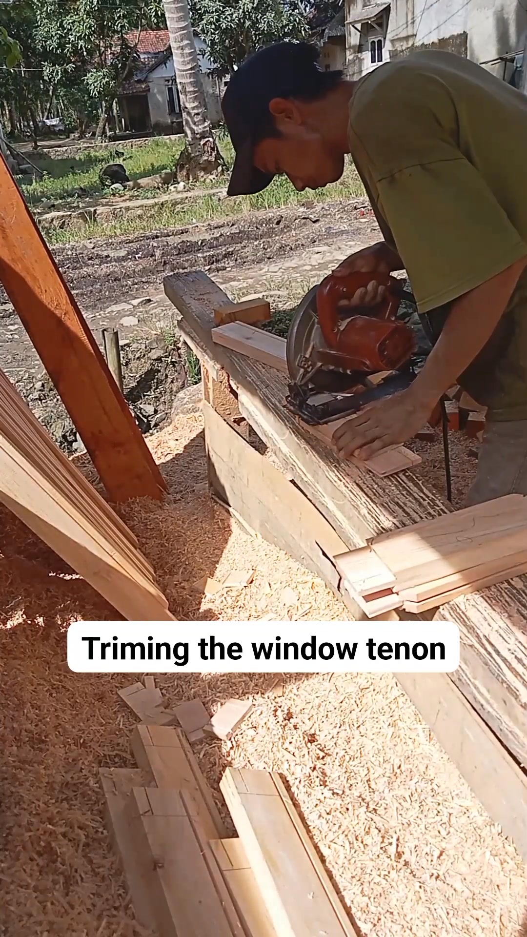 Triming the window tenon #woodworking #woodwork #woodcraft | Carnadi ...