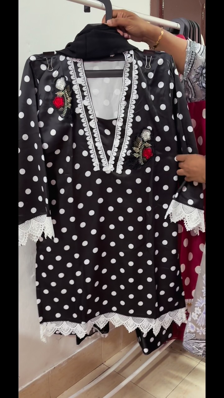 polka dots dress designs pakistani *Elegance, the way!❤️, Step into timeless beauty with our gorgeous Ladies Pakistani Suits, Beautiful fabrics • Stunning prints •, Elegant designs, Shop your favourite look at Anhu, Fashion Maxi dress Color:Apricot Orange style:classic Bras & Bralettes for lightweight fabric