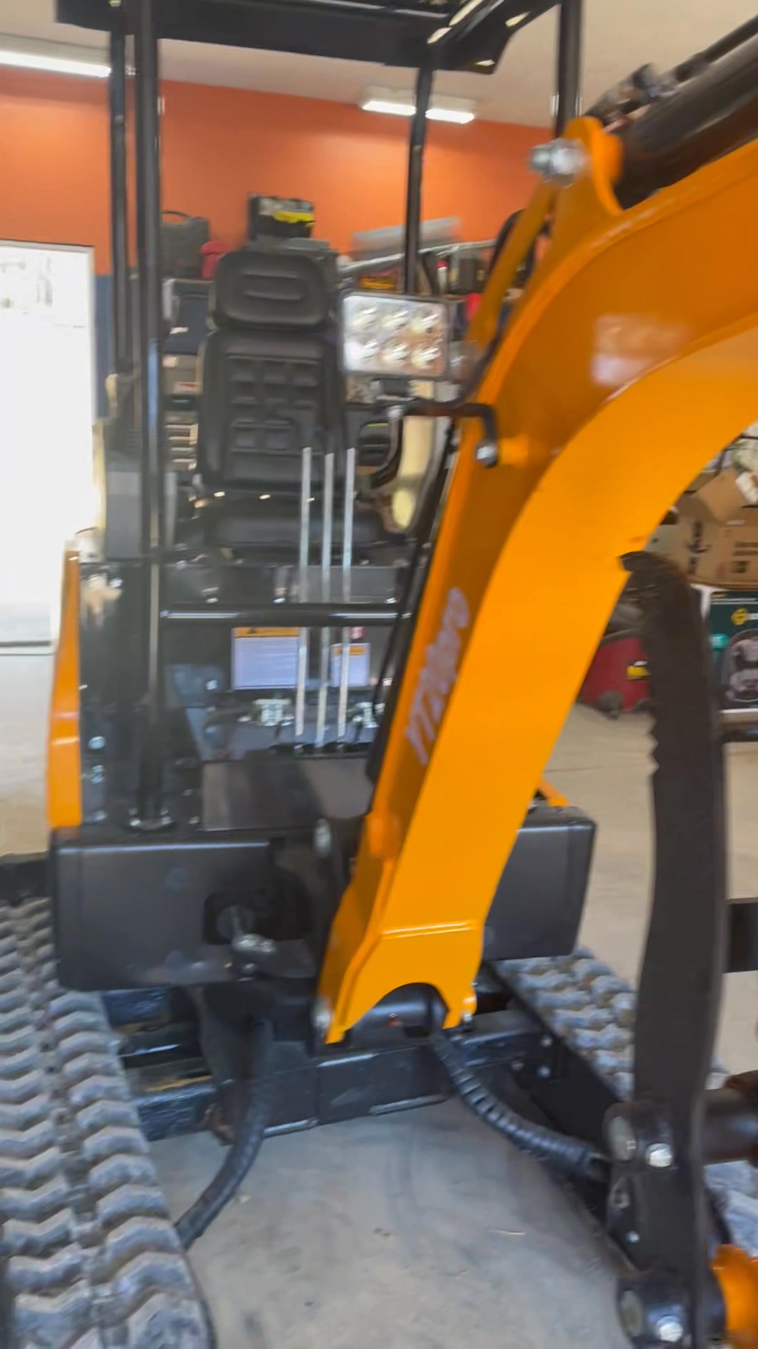 Why does my TPM 20k excavator cab tilt towards the arm?
