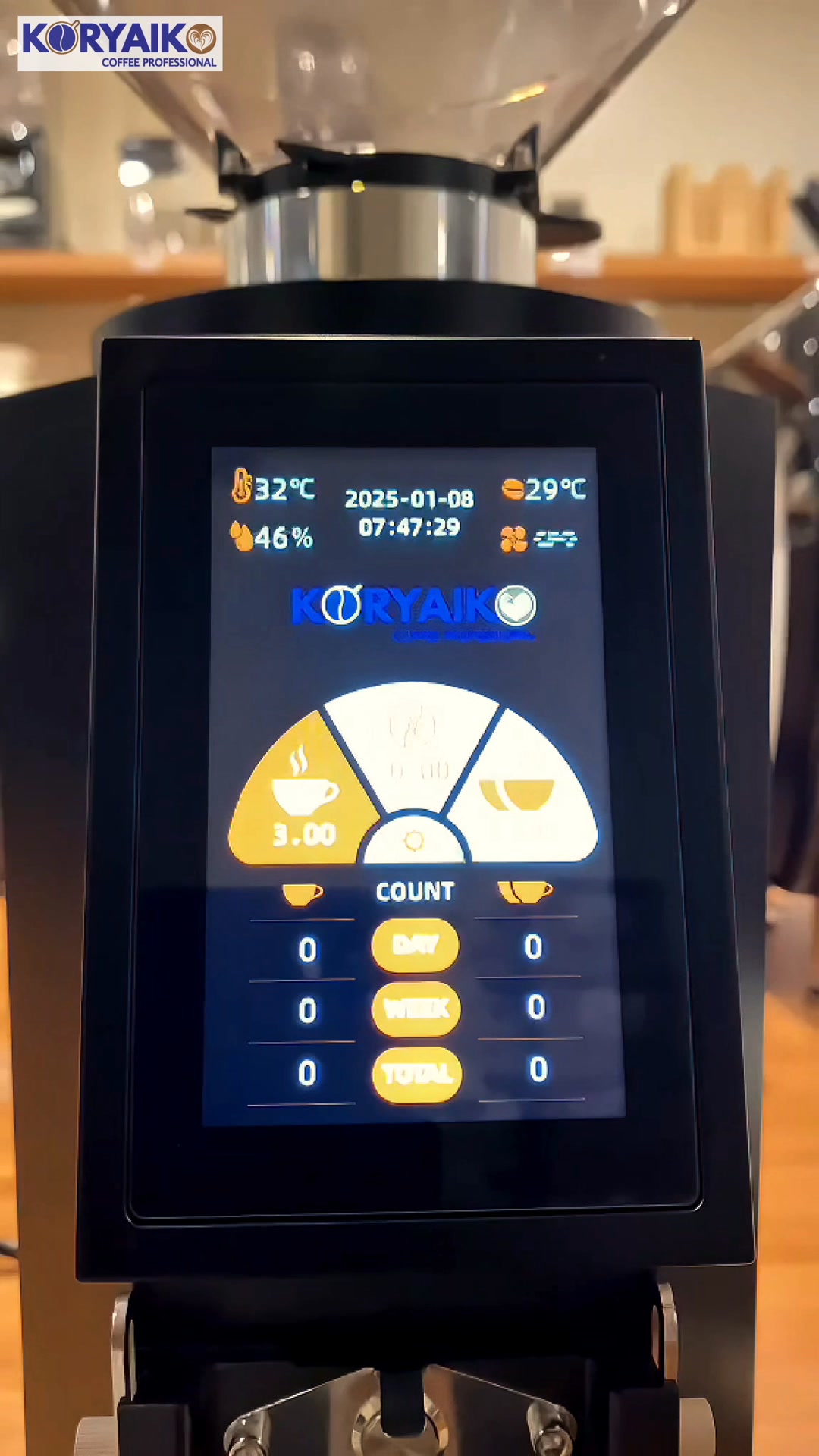 Koryaiko ZF83 Stepless Espresso Grinder Easy to Calibrate unlike