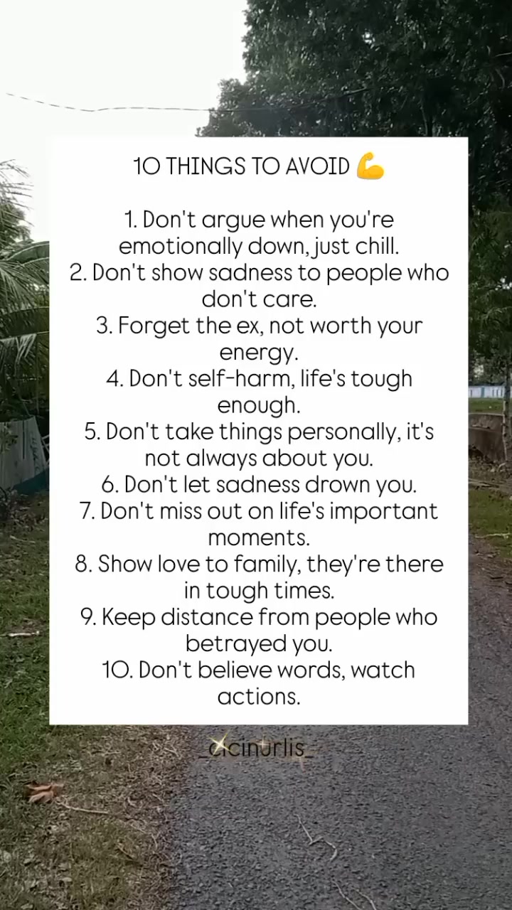 10 THINGS TO AVOID ‼️ #SelfCare #LifeHacks #MentalHealth # ...