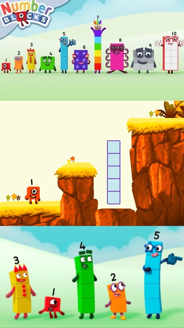 Numberblock 5 Magic Run - Using Numberblocks 7 - 2 = 5 - Cbeebies Games ...
