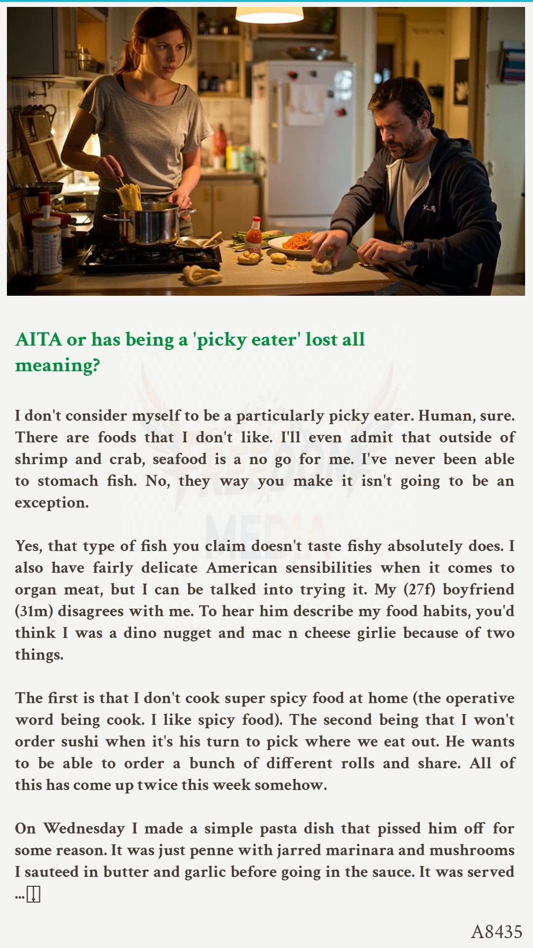 AITA or has being a 'picky 🌟 eater' lost all 🐜 meaning? | AITA Cases ...