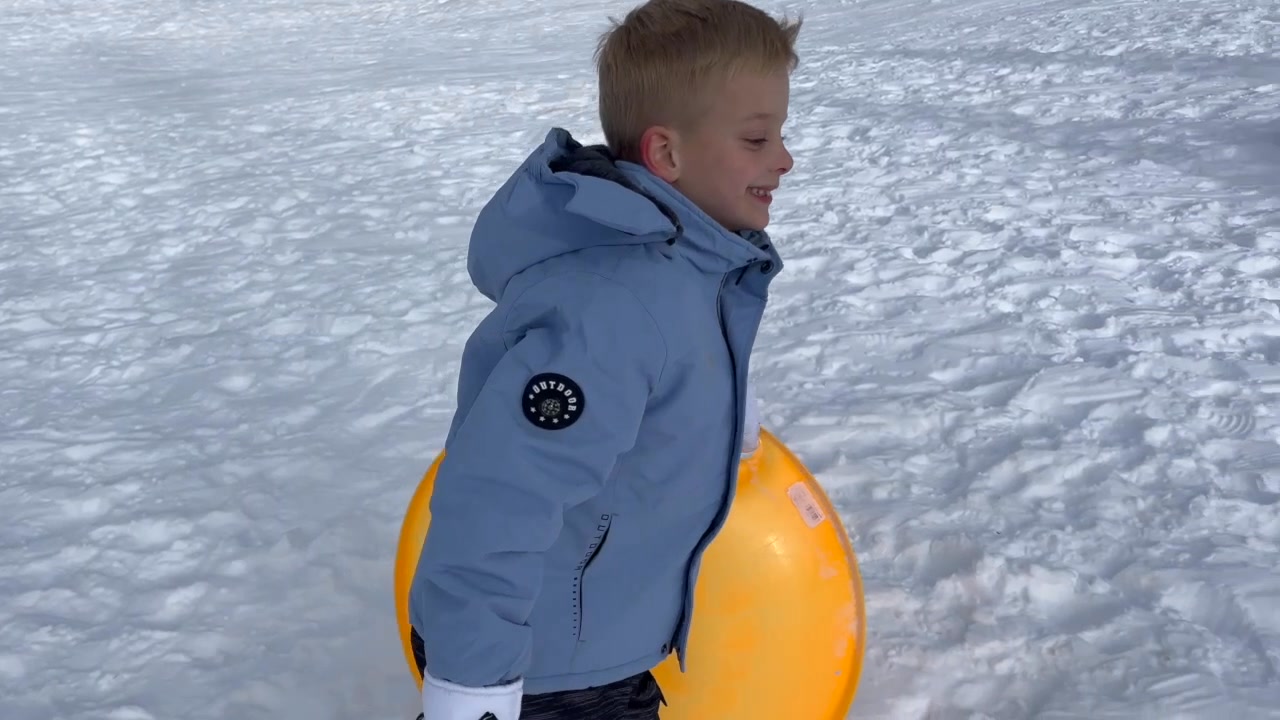 We took the quints up to our family cabin and spent the day sledding at ...