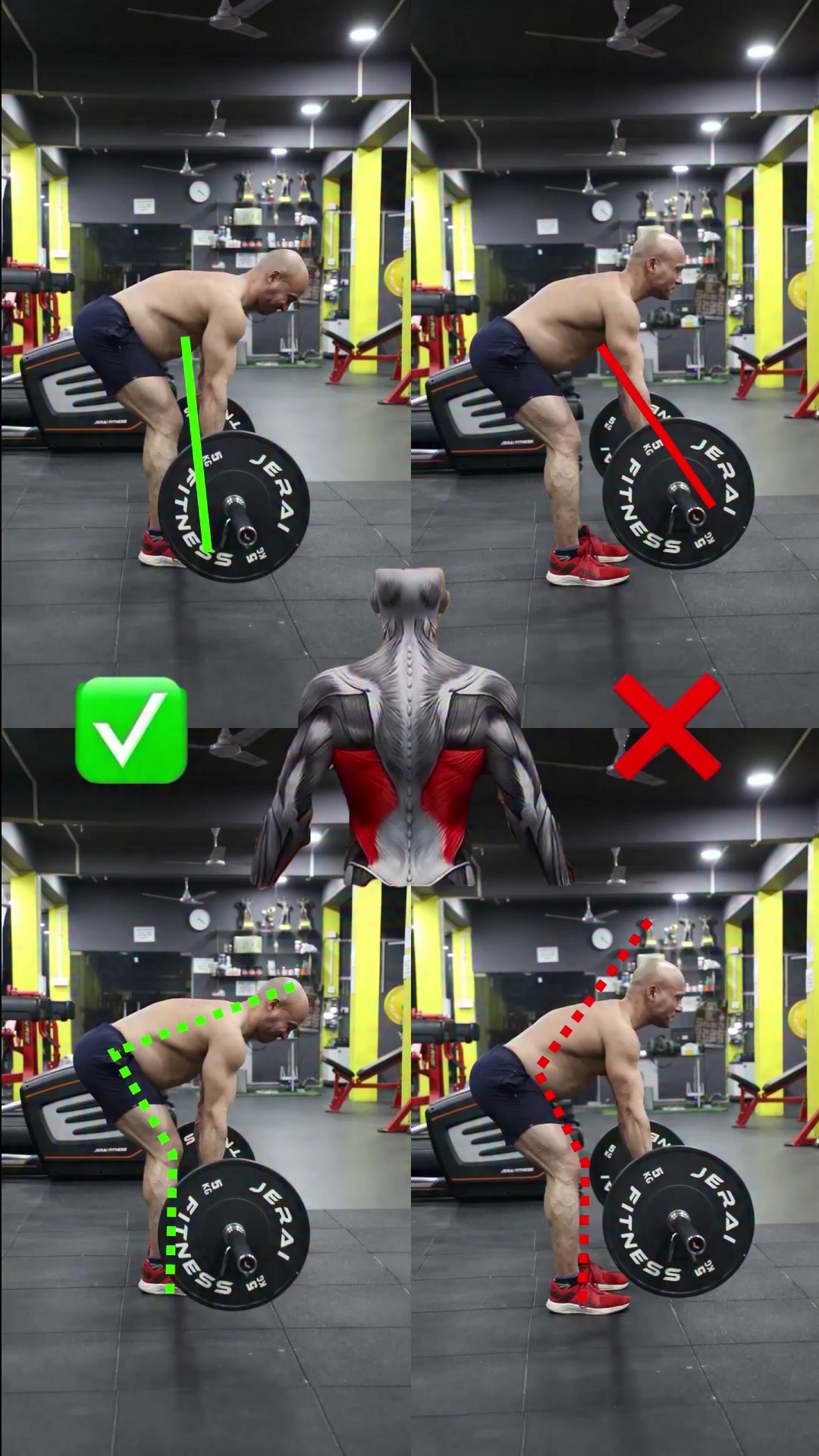 Barbell Row Correct Form | Target All Back Muscles 💪 | Proper Technique ...
