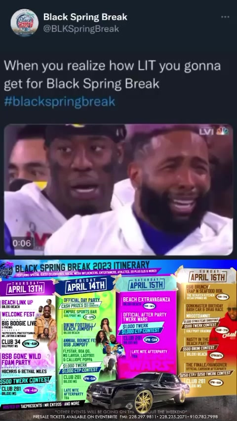 Mississippi Black Spring Break / Black Spring Break 2023 ITINERARY